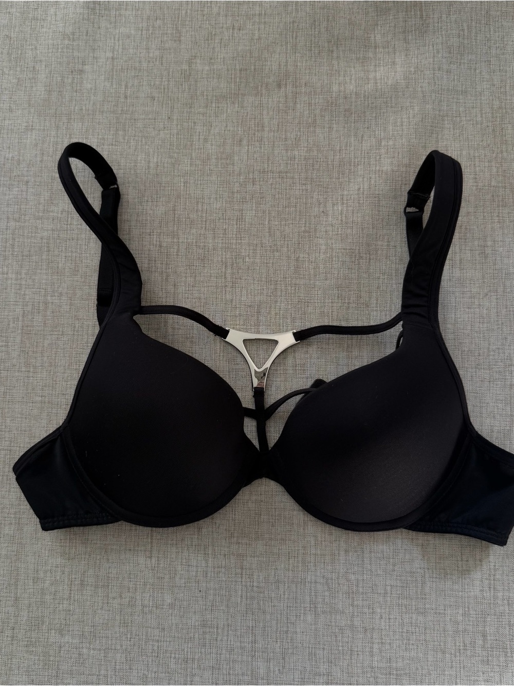 Marlies Dekkers Undressed Push Up bra Size 34B Black Silver Hardware Sexy